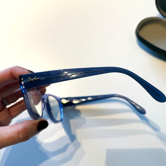 Ray Ban Chad 8204 Transparent Blue Oversized Wayfarer Style Glasses - Picture 8 of 8